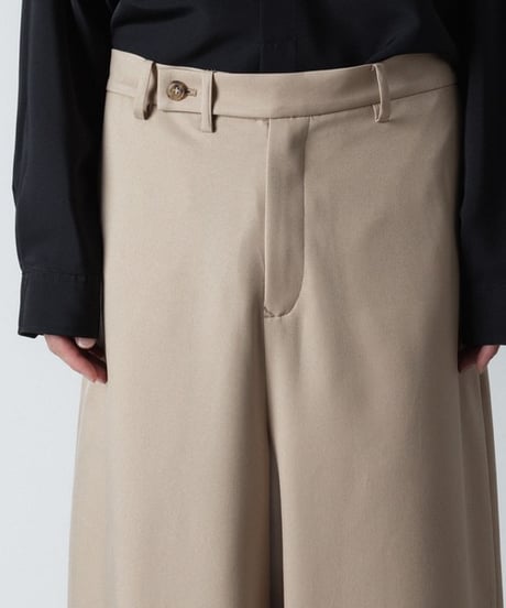RECYCLE POLYESTER WIDE PANTS/BEIGE