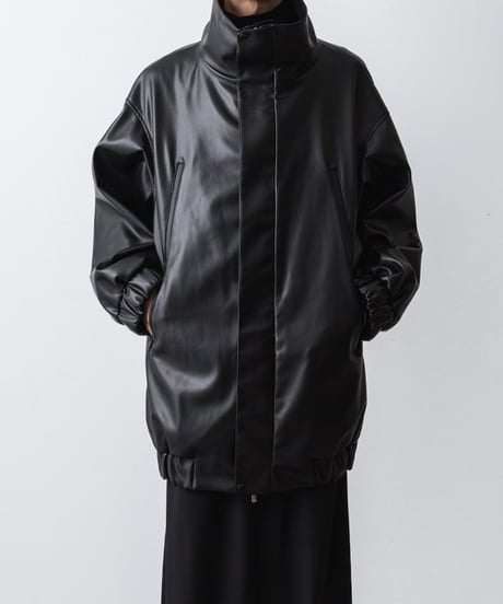 SYNTHETIC LEATHER BLOUSON/BLACK