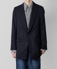 WOOL TWILL NO-COLLAR JACKET/BLACK | ato AOYAMA WOOL TWILL NO-COLLAR JACKET/BLACK | ato AOYAMA