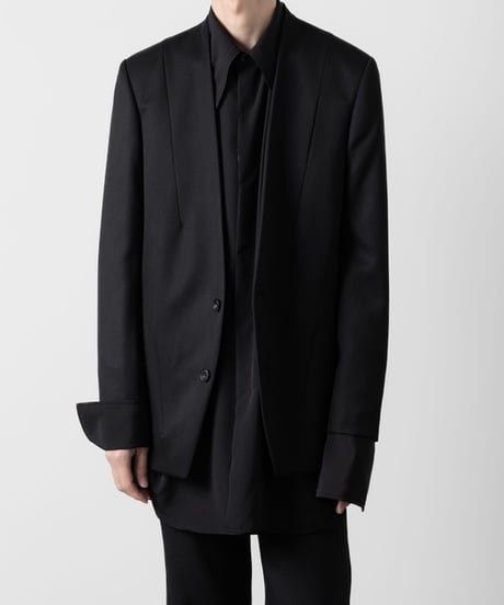 OVERSIZED DOUBLE CUFFS SHIRT/BLACK