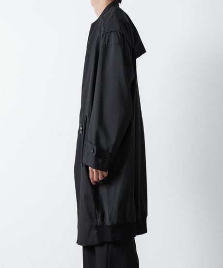 PINSTRIPE DOUBLE ZIP BLOUSON/BLACK