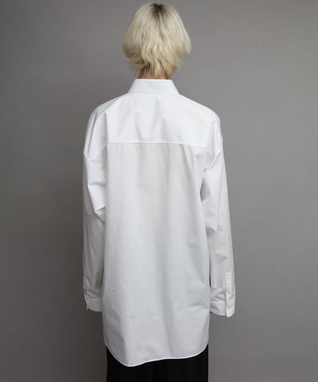 OVERSIZED DIAGONAL SHIRTS/WHITE