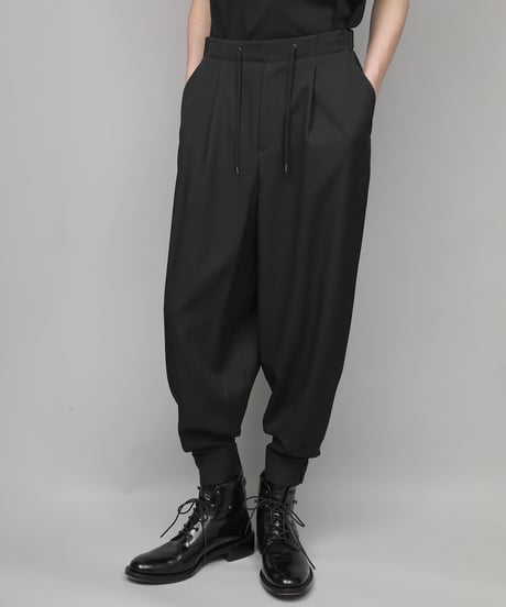 RECYCLE POLYESTER CUFFS PANTS/BLACK