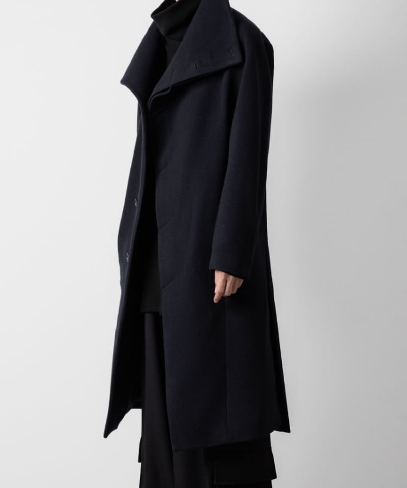 STAND COLLAR COAT/NAVY | ato AOYAMA