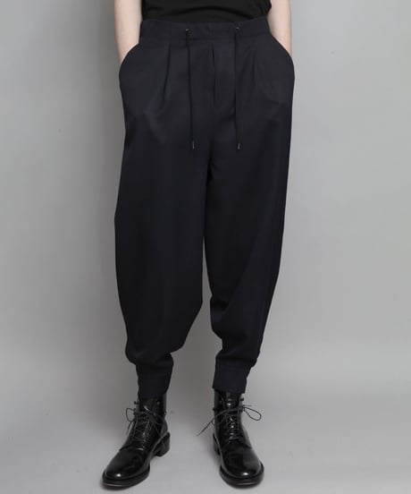 CLASSIC WOOL CUFFS PANTS/NAVY