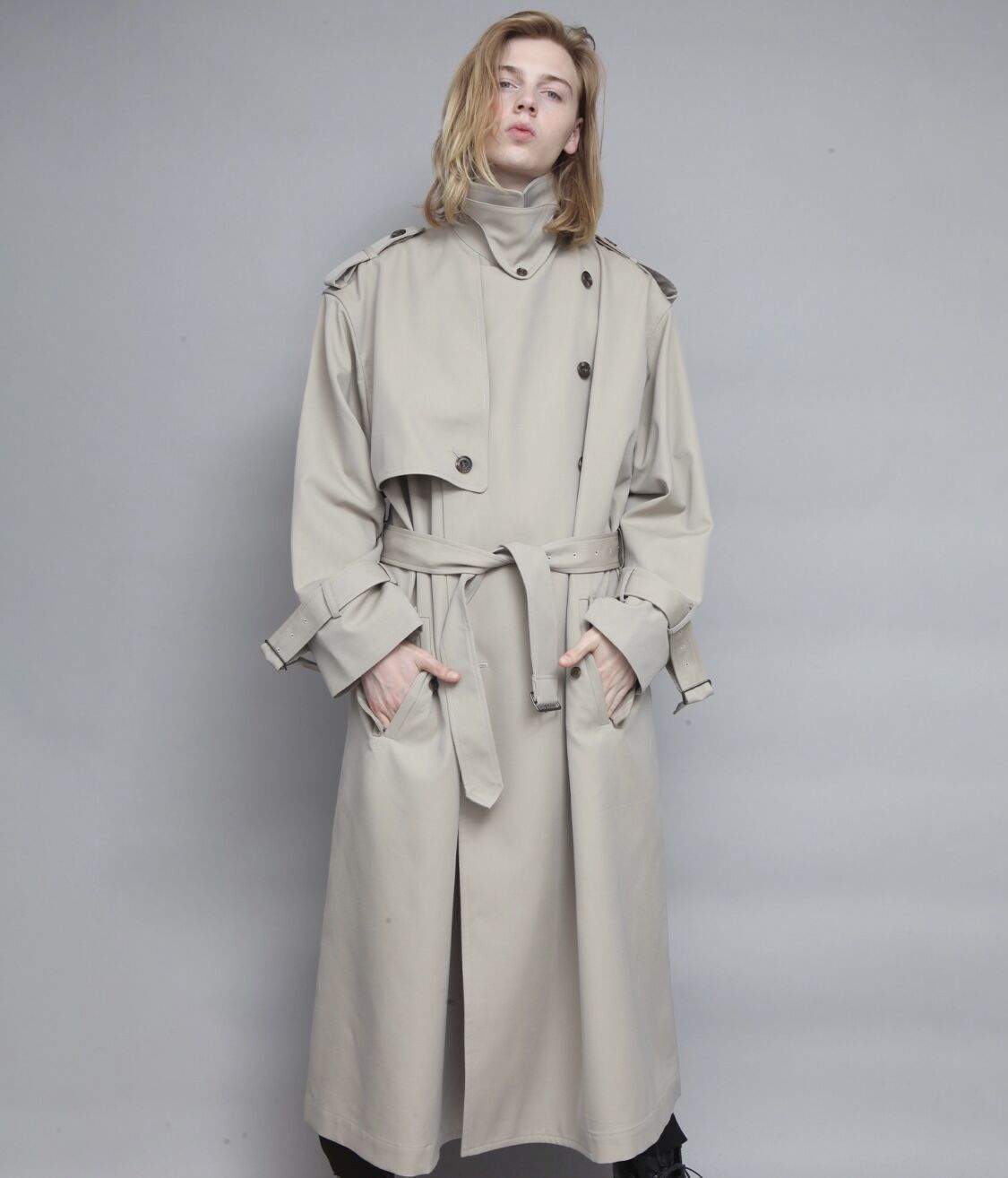 WOOL TRENCH-COAT/BEIGE | ato onlinestore