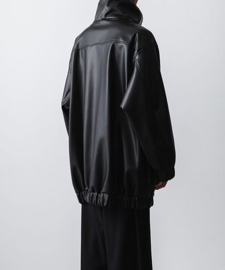 SYNTHETIC LEATHER BLOUSON/BLACK