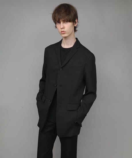 SLUB TWEED JACKET/BLACK