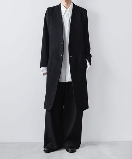 SINGLE CHARME NO-COLLAR COAT/BLACK