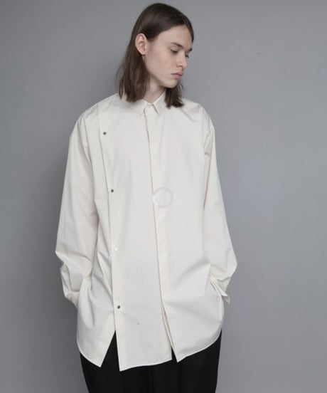 OVERSIZED METAL BUTTONED SHIRTS/IVORY