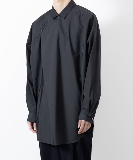 TC BROAD DRAPE SHIRT/BLACK