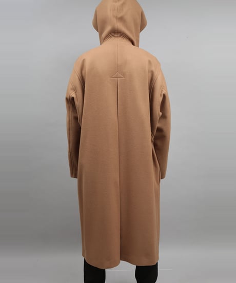 ENGLAND LAMB MELTON HOOD COAT/BEIGE