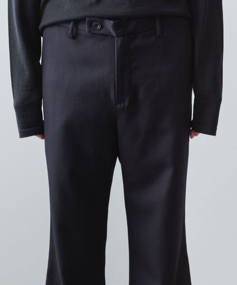 CLASSIC WOOL FLAIR PANTS/NAVY | ato AOYAMA