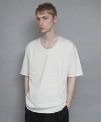 COTTON U-NECK T/IVORY