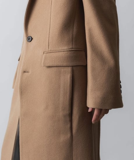 NEW ENGLAND LAMB CHESTERFIELD COAT/BEIGE