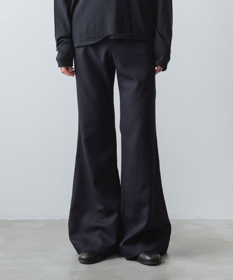 CLASSIC WOOL FLAIR PANTS/NAVY | ato AOYAMA