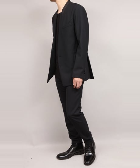 VINTAGE WOOL TAPERED PANTS/BLACK