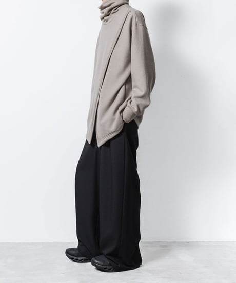ASYMMETRY PULL-OVER CARDIGAN/BEIGE