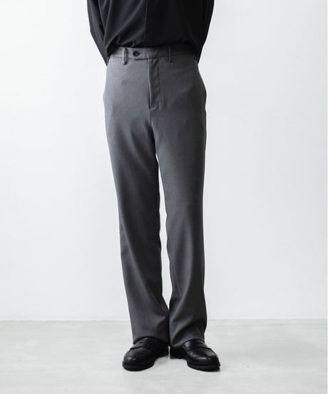 RECYCLE POLYESTER STRAIGHT PANTS / GRAY