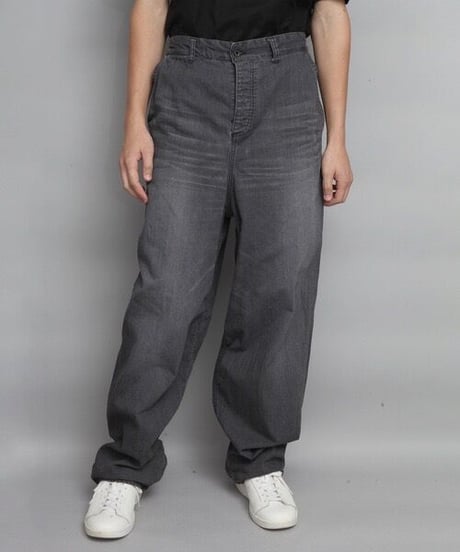 WASHED WIDE DENIM/BLACK
