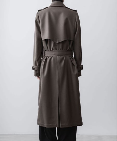 NEW WOOL TRENCH COAT/L.BROWN