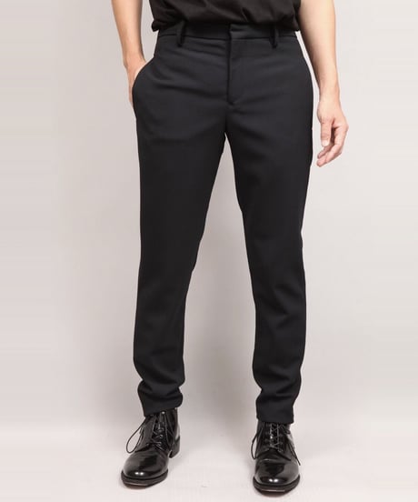 VINTAGE WOOL TAPERED PANTS/BLACK