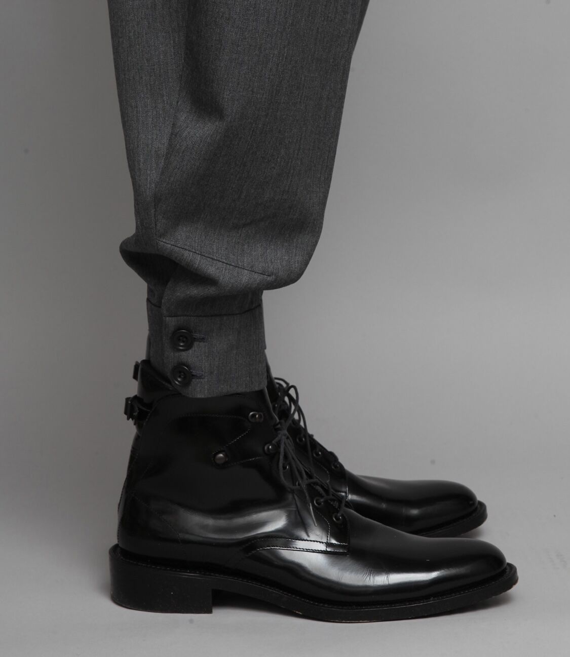 atoアトウ CLASSIC WOOL CUFFS PANTS GRAY original