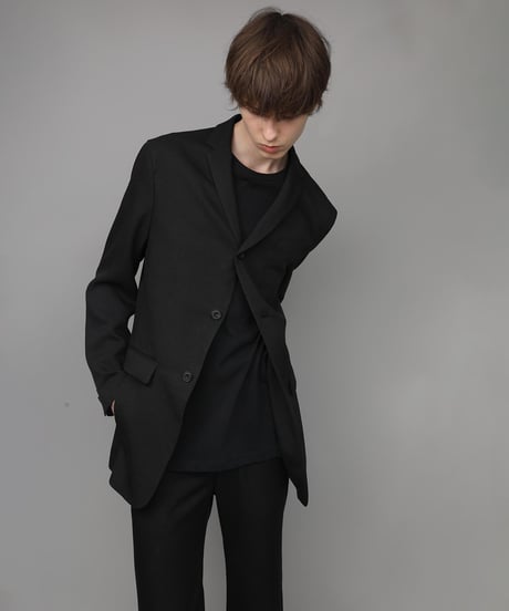 SLUB TWEED JACKET/BLACK