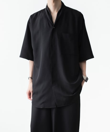 DRAPE COLLAR SHIRTS 00(BK)