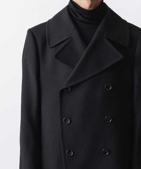DOUBLE BREASTED COAT/BLACK