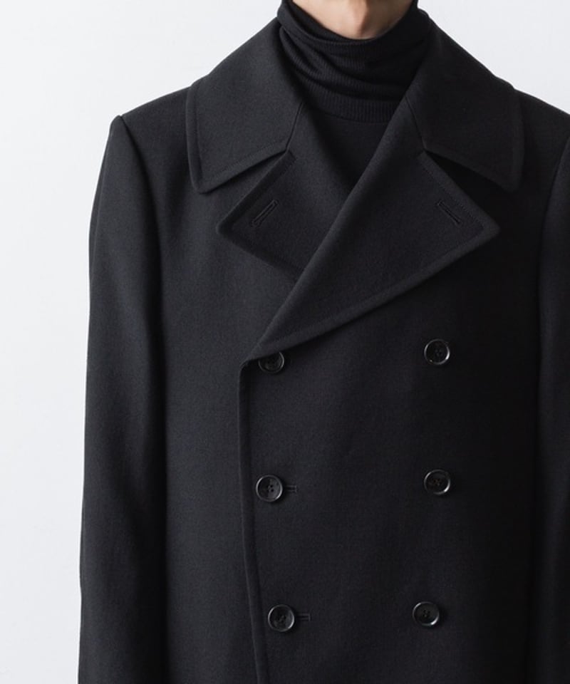 DOUBLE BREASTED COAT/BLACK | ato AOYAMA