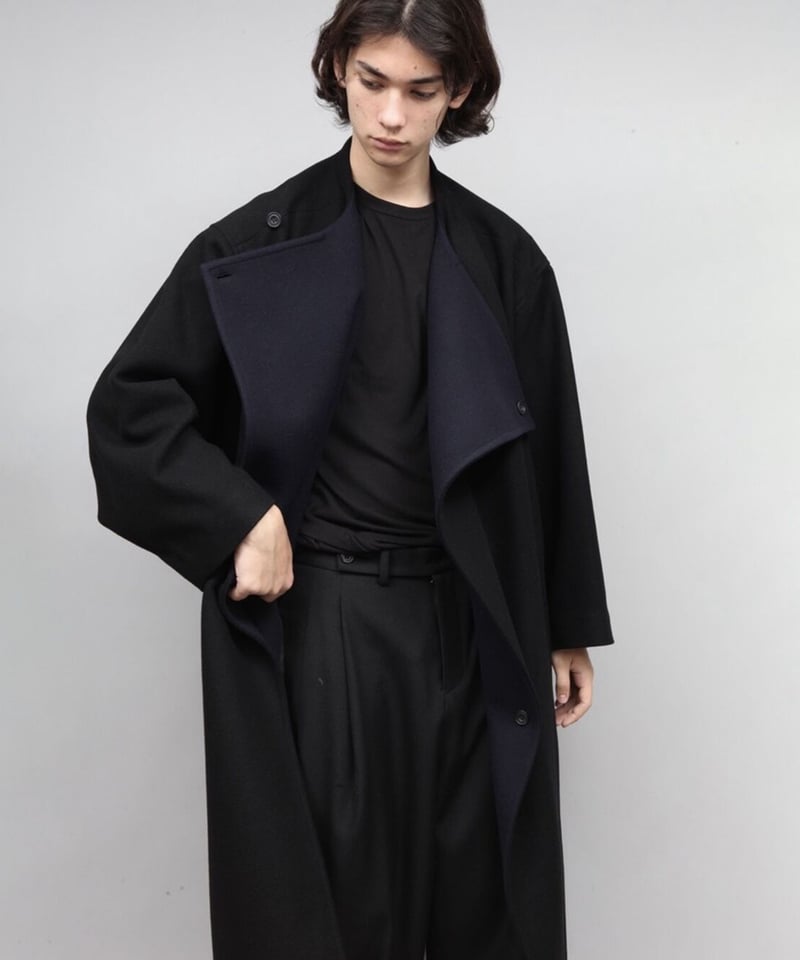 DRAPE COAT/BLACK | ato AOYAMA