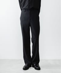 RECYCLE POLYESTER STRAIGHT PANTS / BLACK