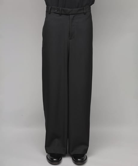 RECYCLE POLYESTER WIDE PANTS/BLACK