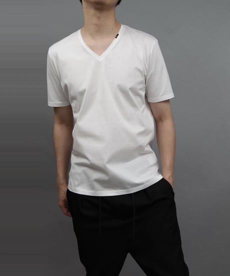 60/2T-CLOTH V-NECK T-SHIRT/WHITE