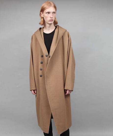 ENGLAND LAMB MELTON HOOD COAT/BEIGE | ato AOYAMA