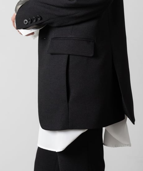 SLUB TWEED JACKET/BLACK
