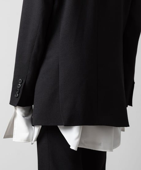 SLUB TWEED JACKET/BLACK