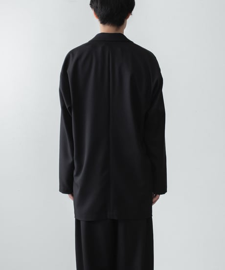 ONE BUTTON DEEP V-ZONE JACKET / BLACK