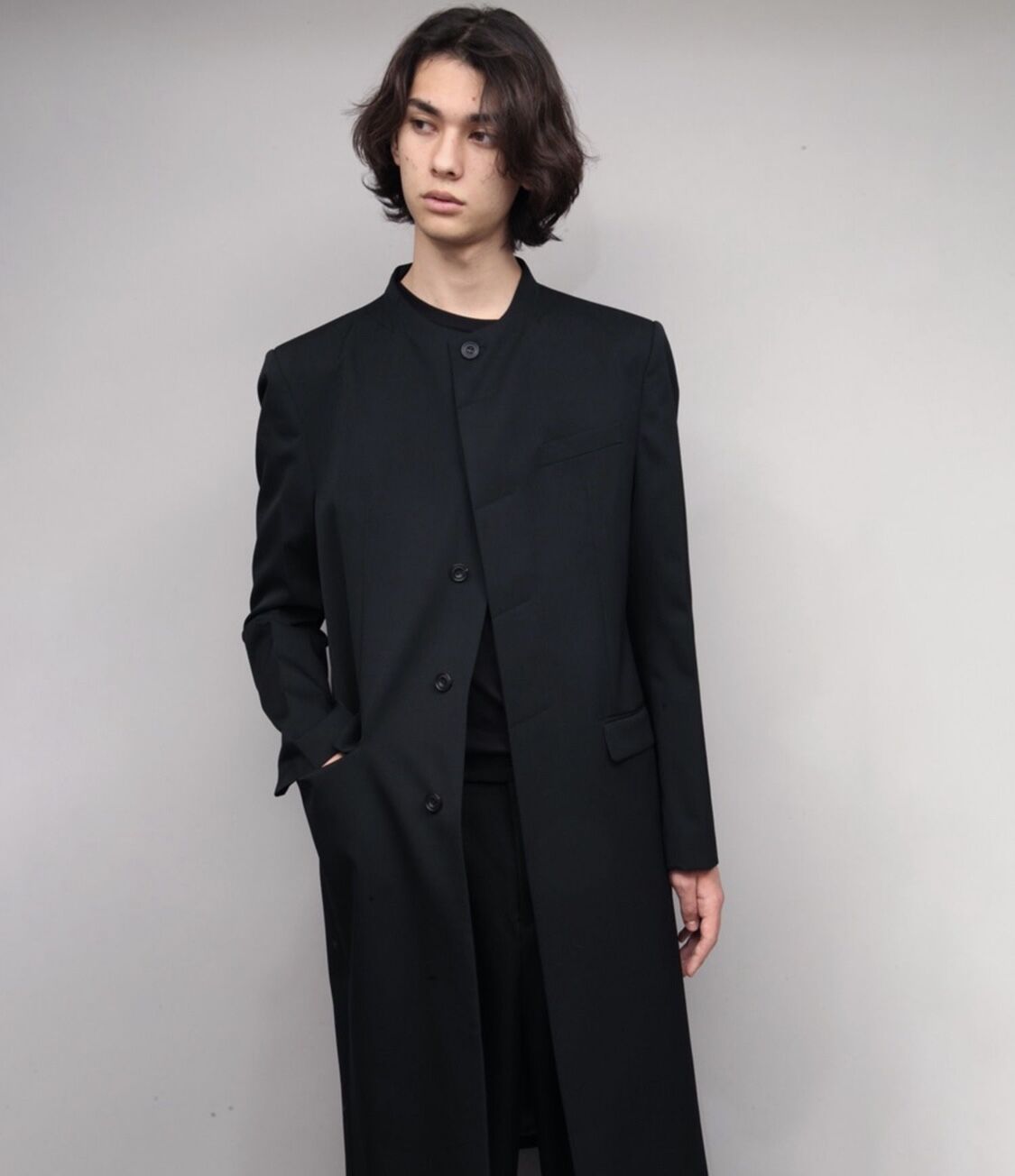 早い者勝ち！　アトウ　ato ブラック　コート round neck coat/BLACK | ato AOYAMA