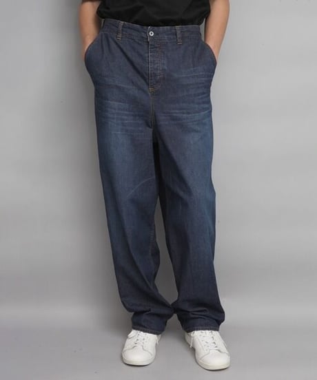 WASHED WIDE DENIM/NAVY