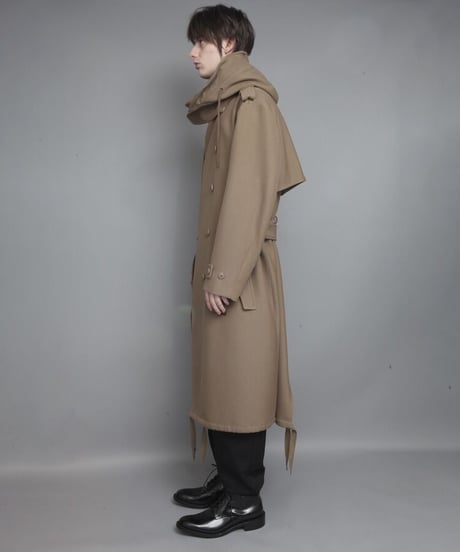 MILITARY TRENCH COAT/BLACK