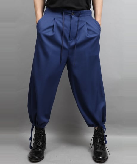 DRAW CODE WIDE PANTS/BLUE