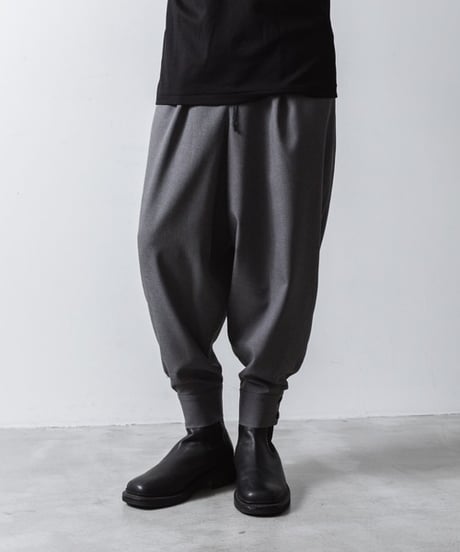 RECYCLE POLYESTER CUFFS PANTS/GRAY