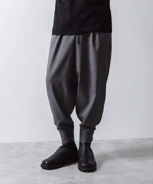 パンツ ato RECYCLE POLYESTER CUFFS PANTS/GRAY | ato AOYAMA