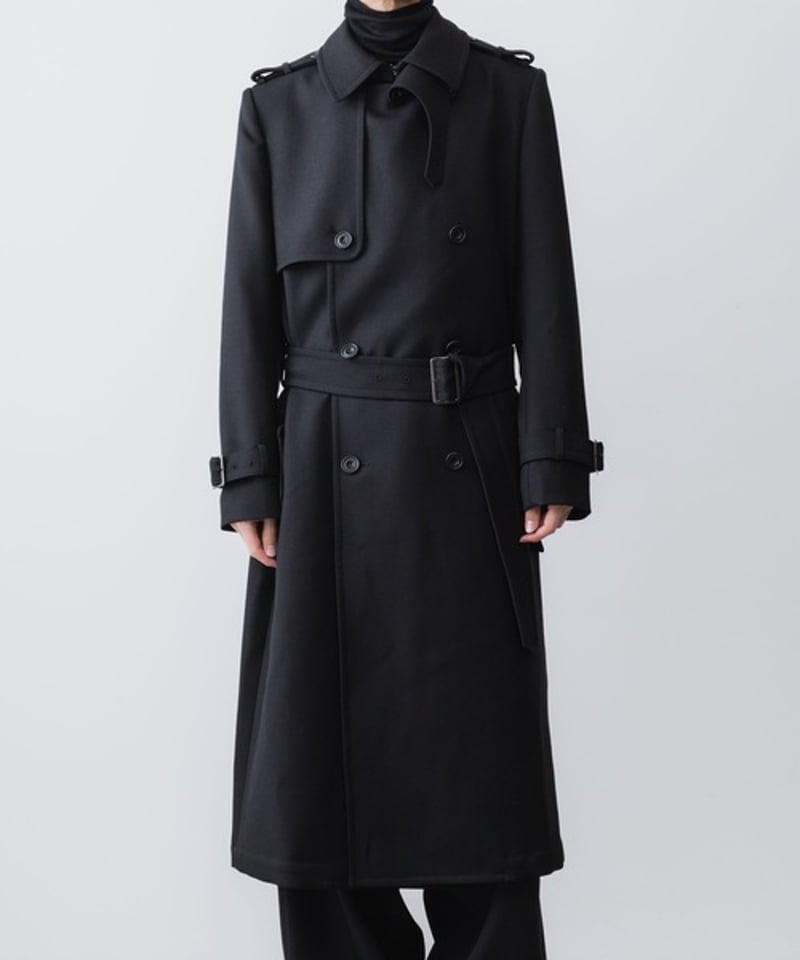 NEW WOOL TRENCH COAT/BLACK | ato onlinestore