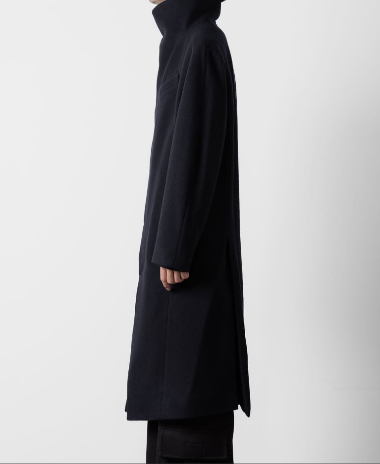 STAND COLLAR COAT/NAVY | ato AOYAMA