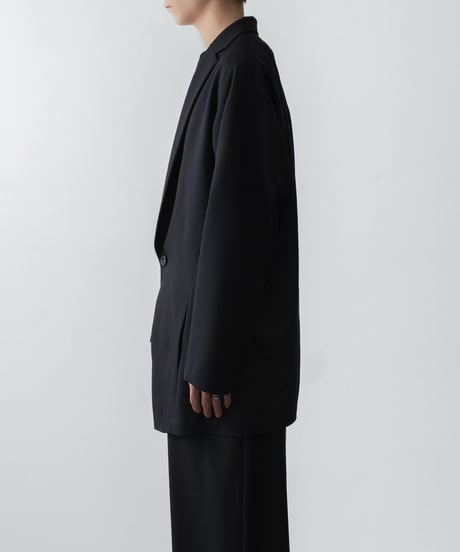 ONE BUTTON DEEP V-ZONE JACKET / BLACK