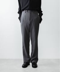 RECYCLE POLYESTER STRAIGHT PANTS / GRAY