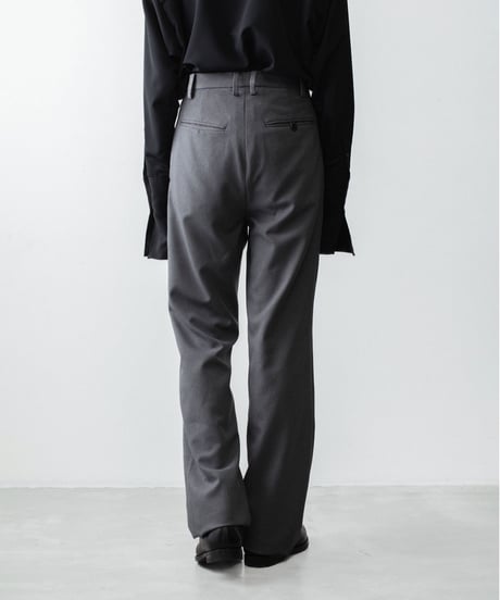 RECYCLE POLYESTER STRAIGHT PANTS / GRAY